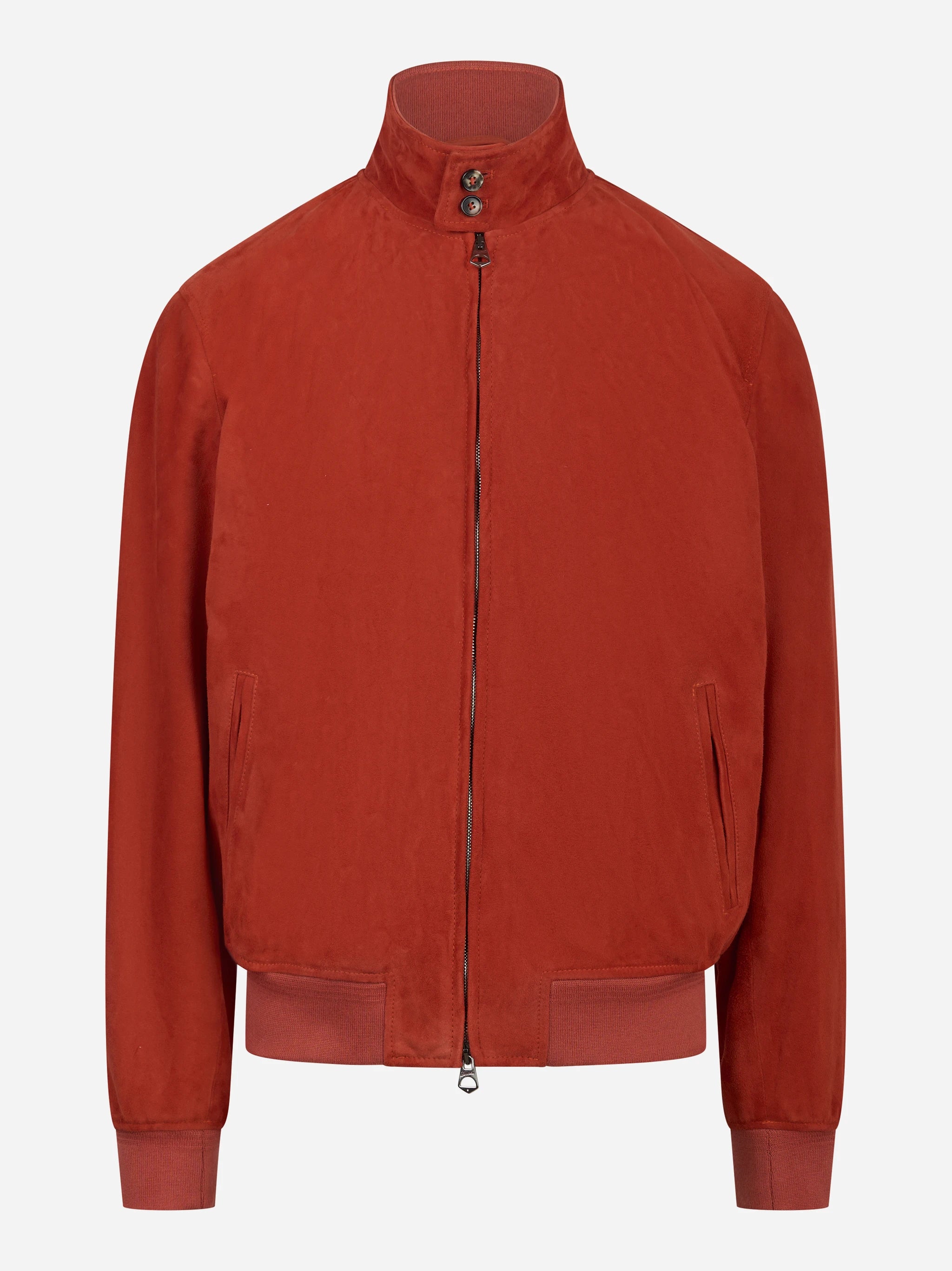 Bomber Jeff in pelle scamosciata Rosso