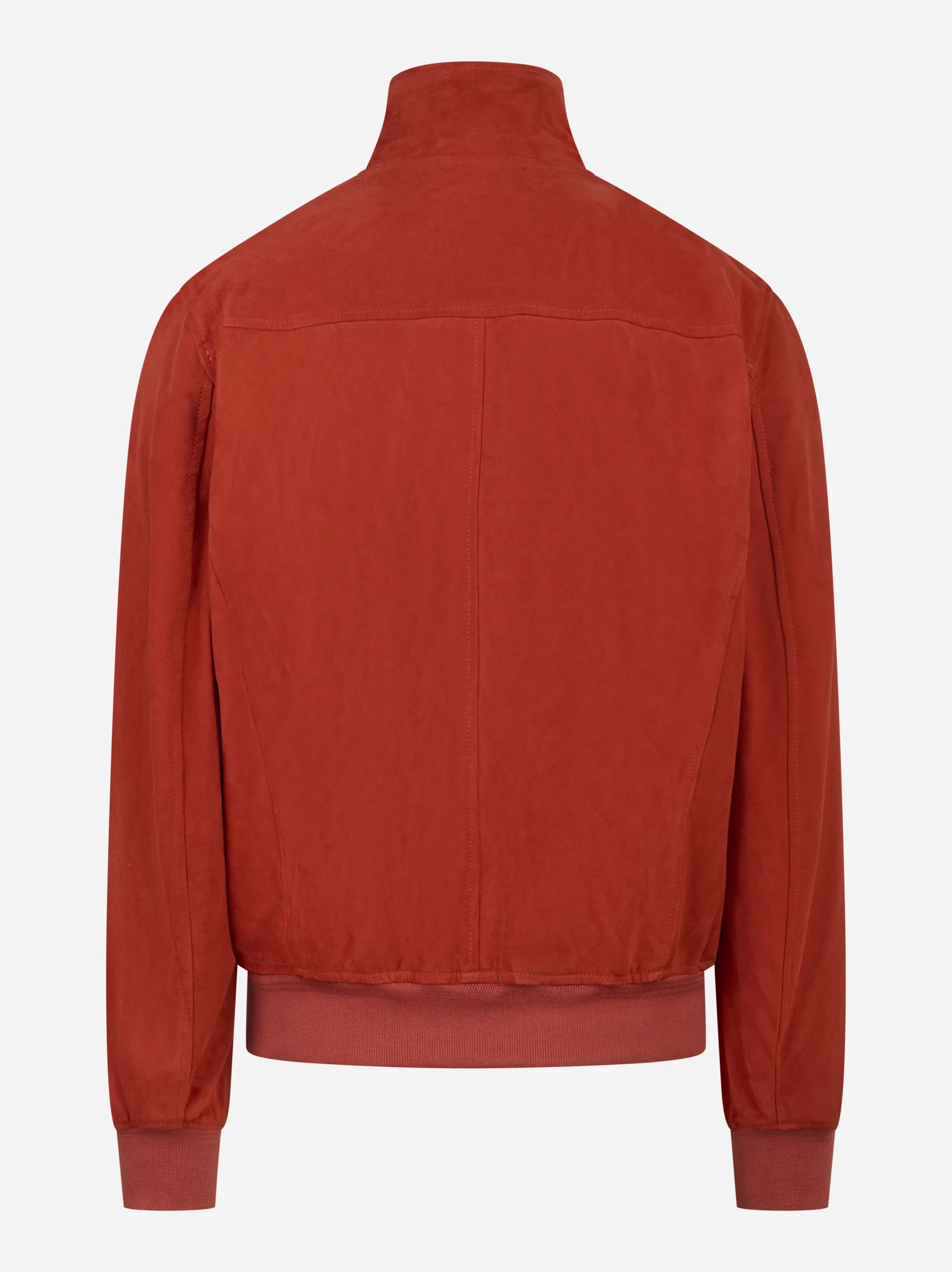 Bomber Jeff in pelle scamosciata Rosso