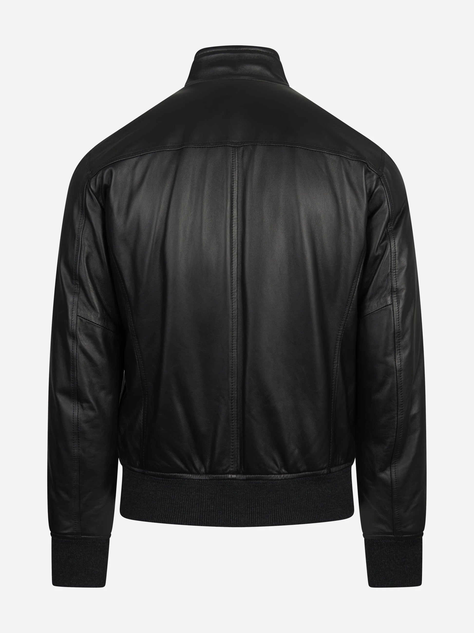 Bomber in pelle nero