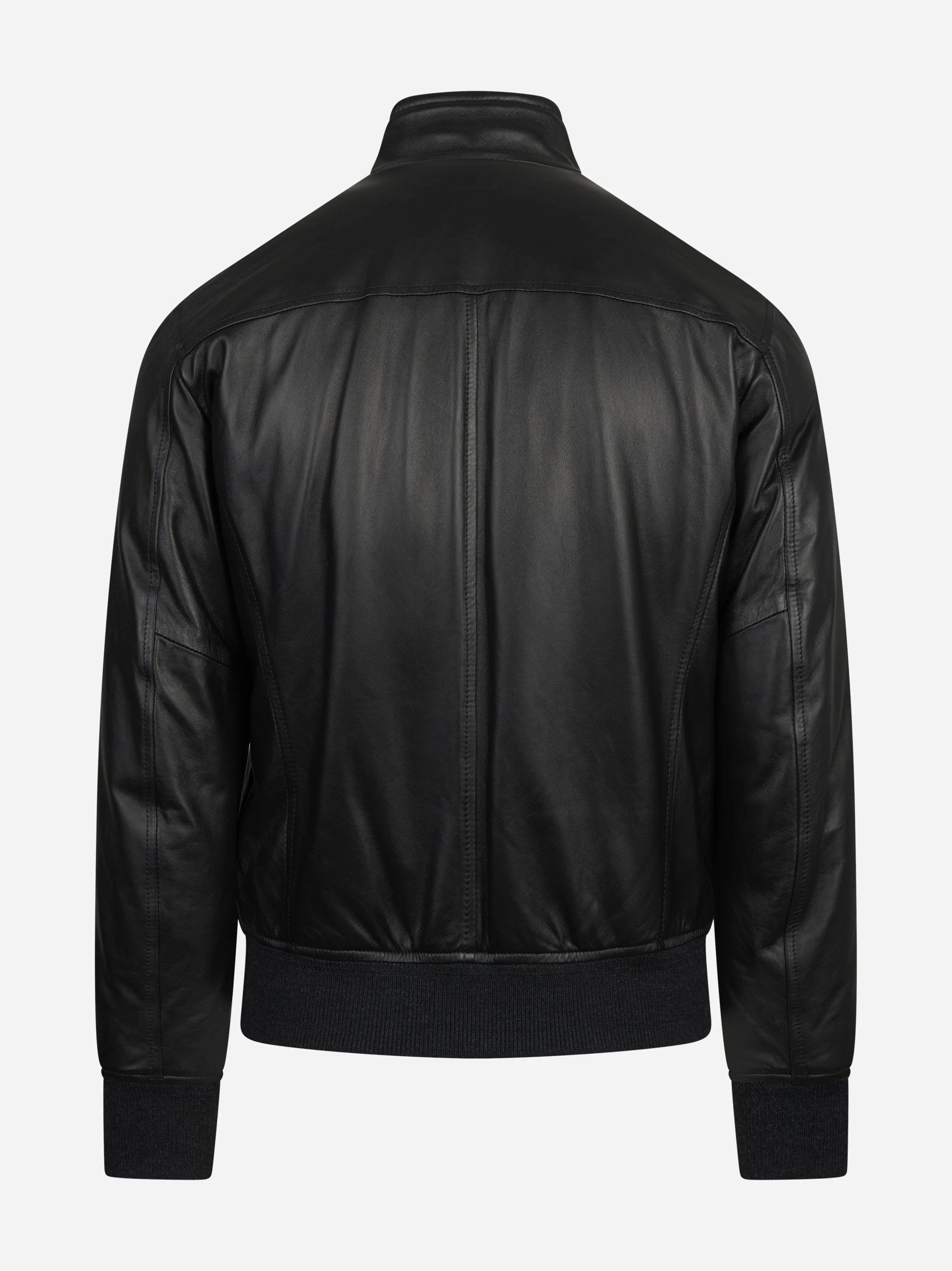 Bomber in pelle nero