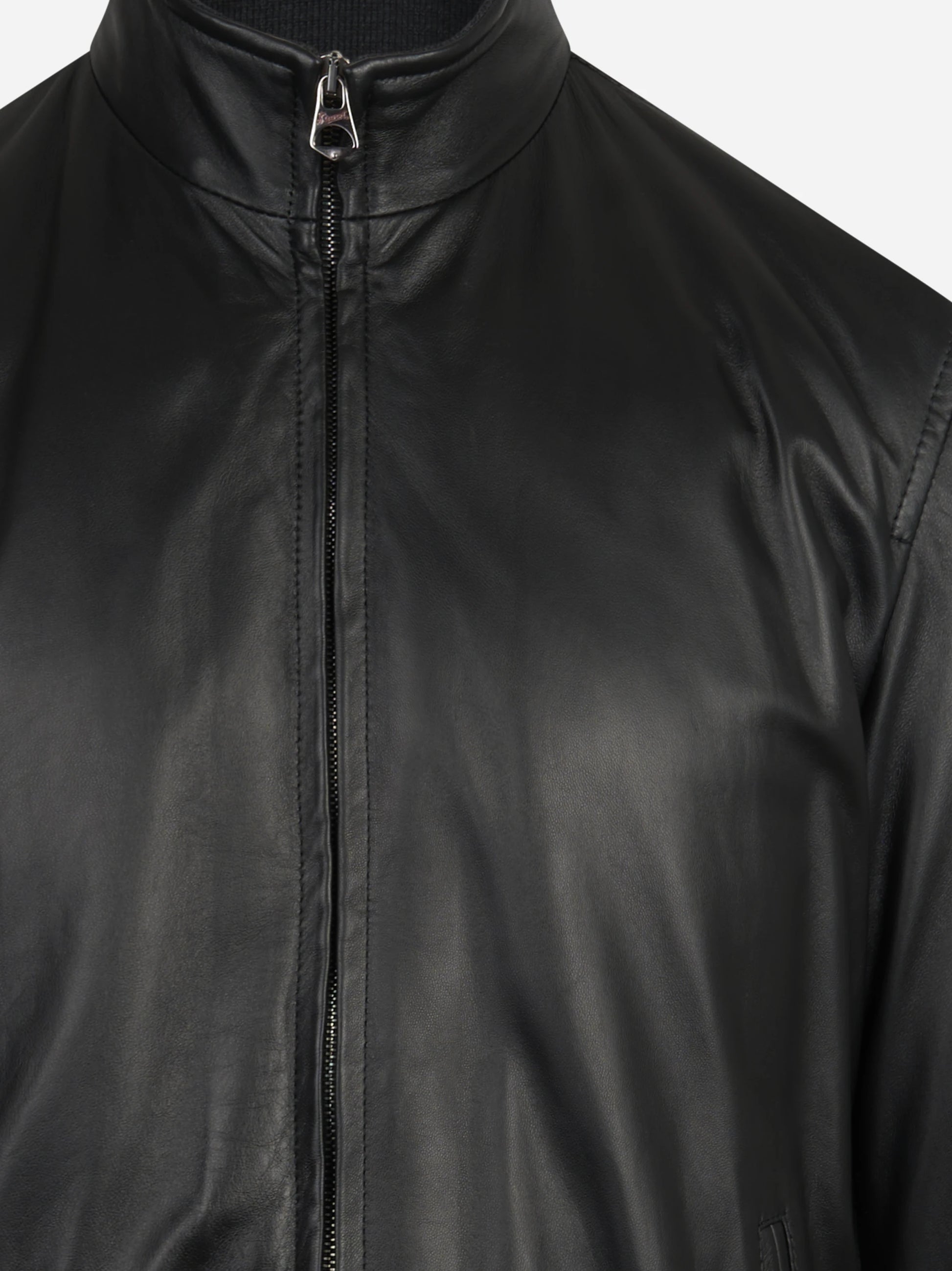 Bomber in pelle nero