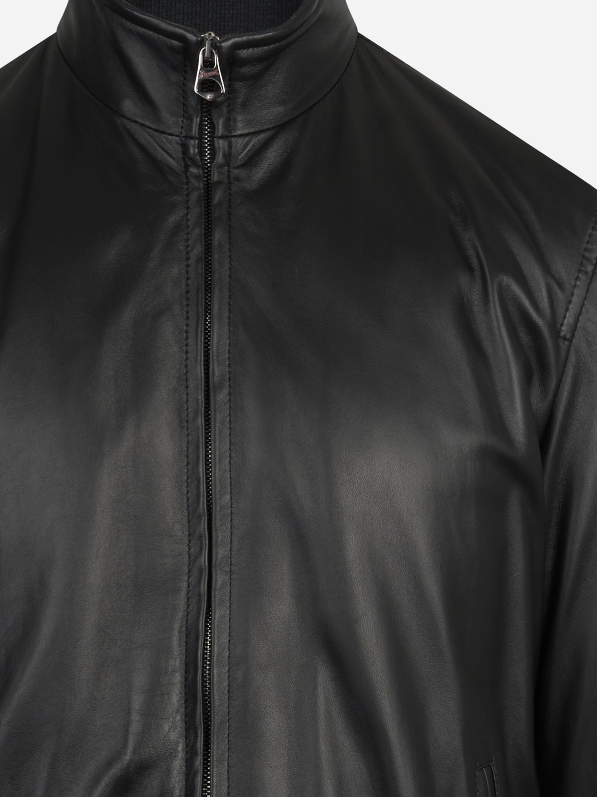 Bomber in pelle nero