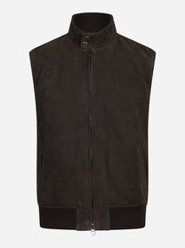 Gilet in pelle scamosciata