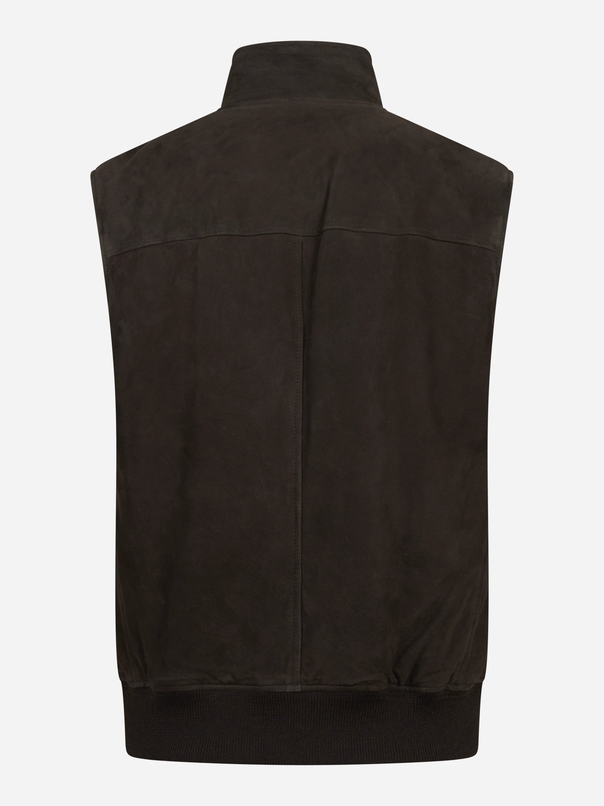 Gilet in pelle scamosciata