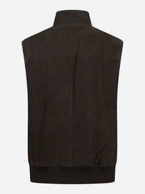 Gilet in pelle scamosciata