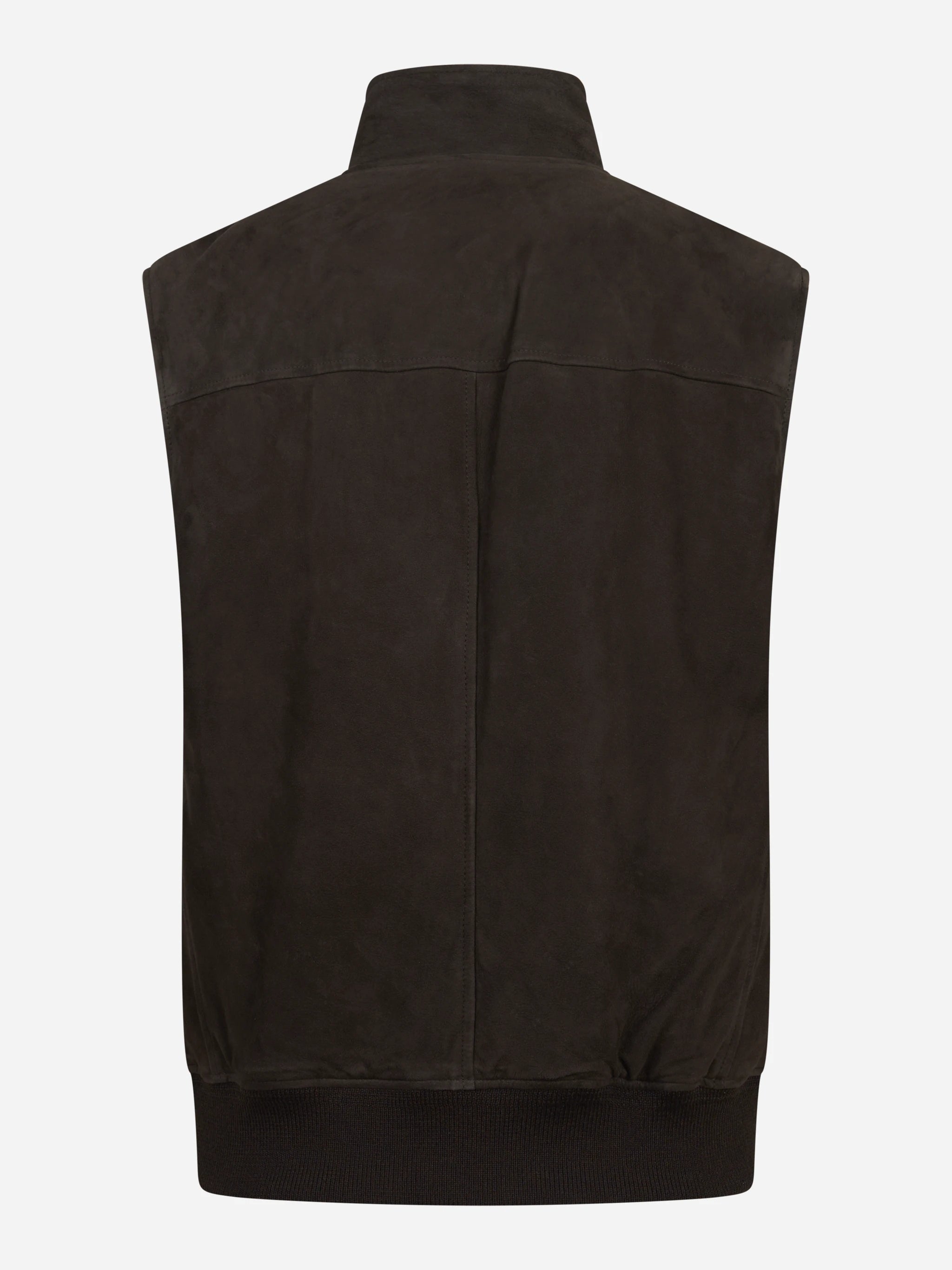 Gilet in pelle scamosciata