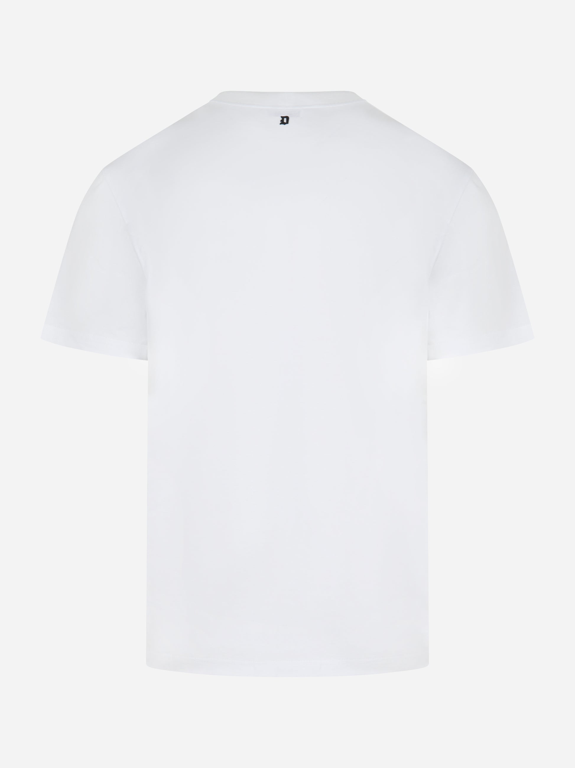 T-shirt bianca in cotone con dettaglio posteriore DONDUP