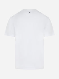 T-shirt bianca in cotone con dettaglio posteriore DONDUP