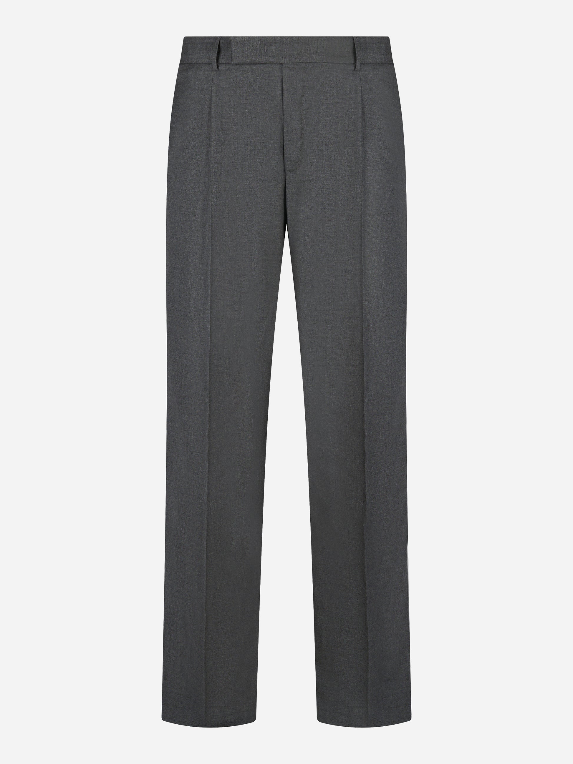 Pantalone Michael regular fit in lana grigia PT TORINO fronte