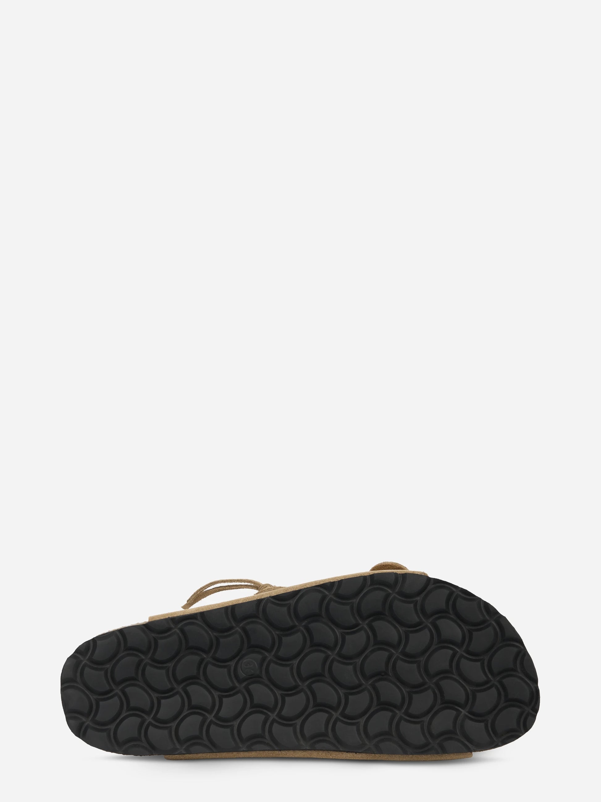 Sandalo Buckle Stone in sude beige