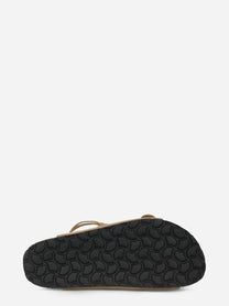 Sandalo Buckle Stone in sude beige