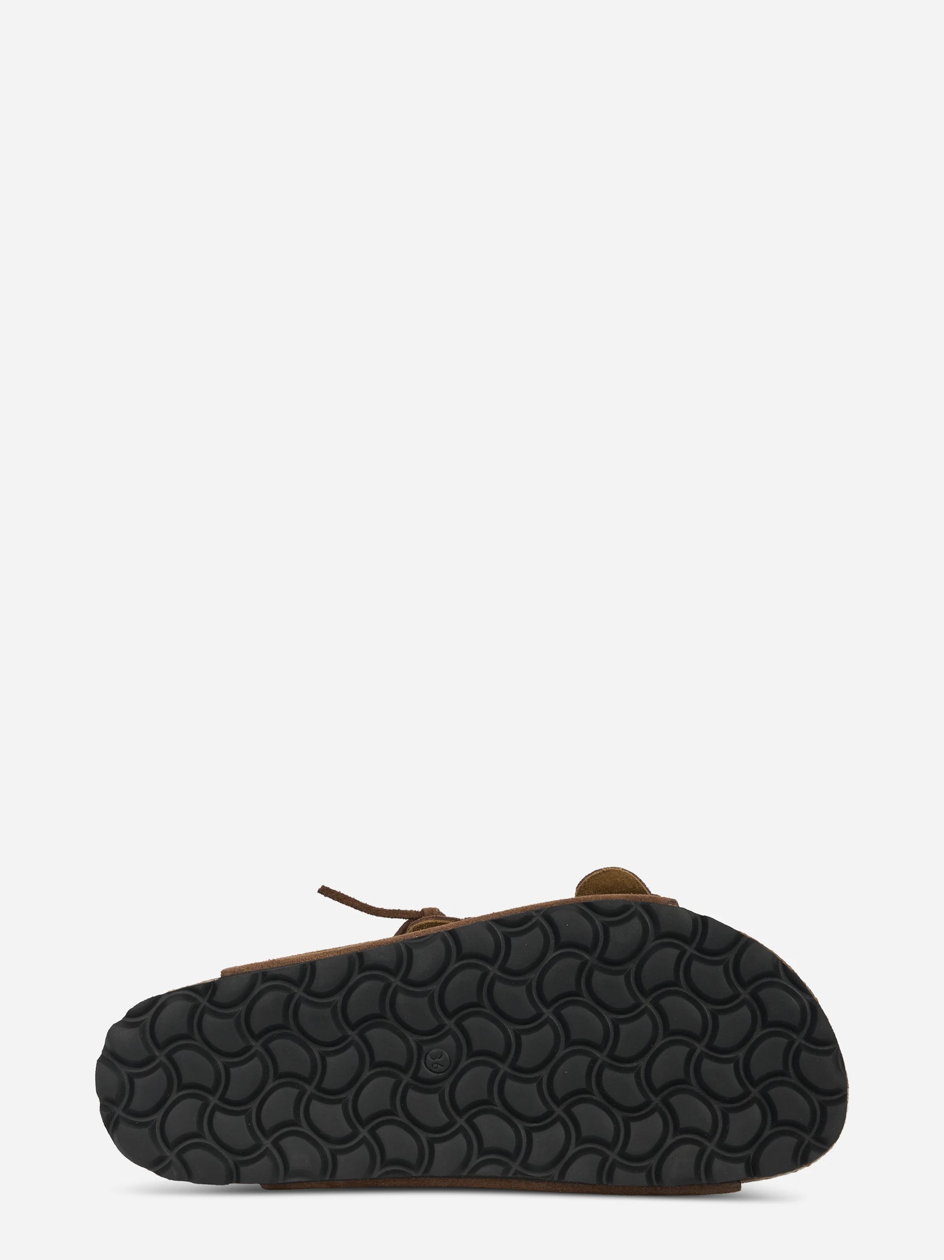 Sandalo Buckle Stone in sude marrone