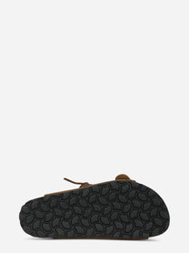 Sandalo Buckle Stone in sude marrone