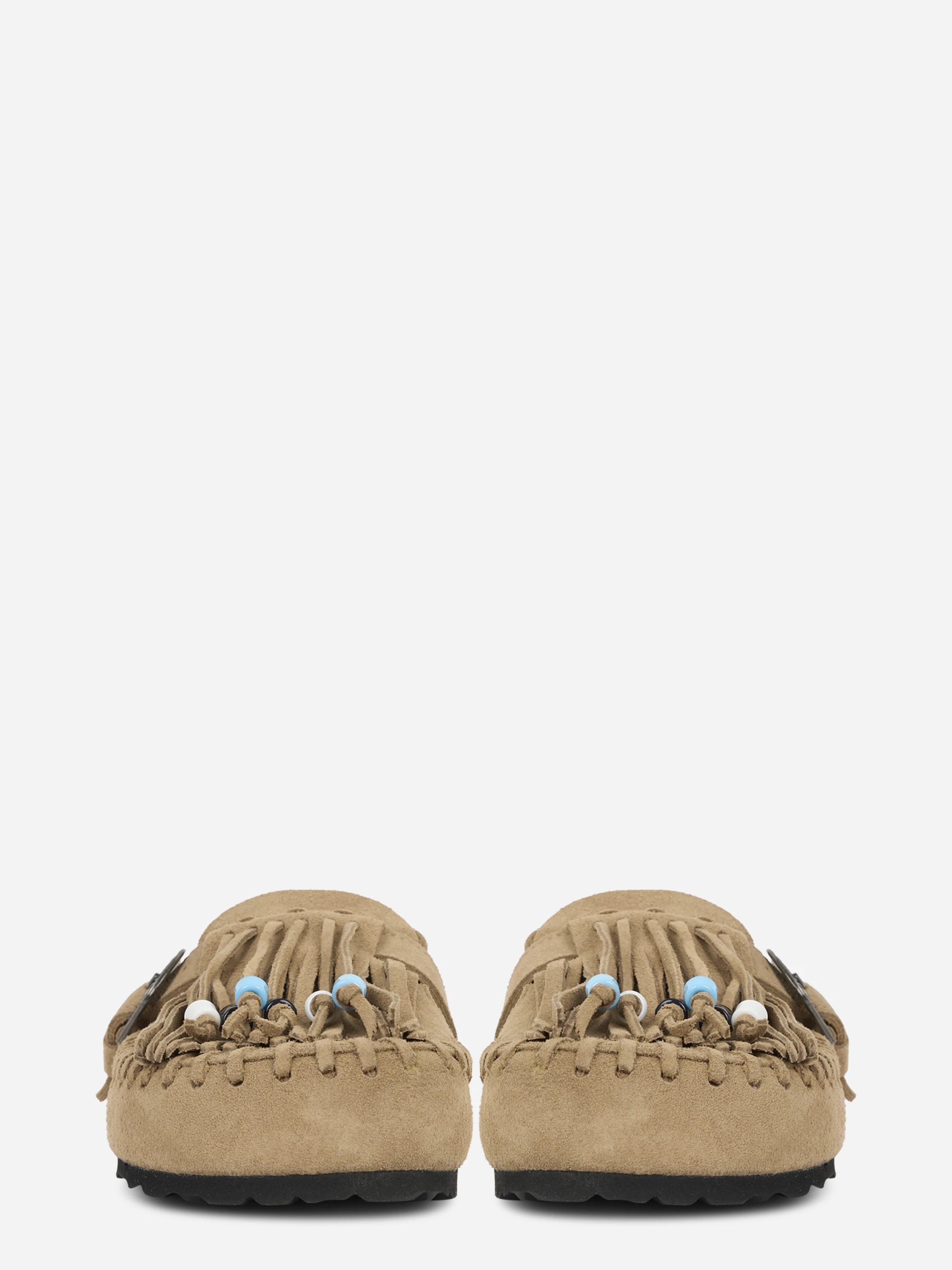 Mules Caribe in suede beige
