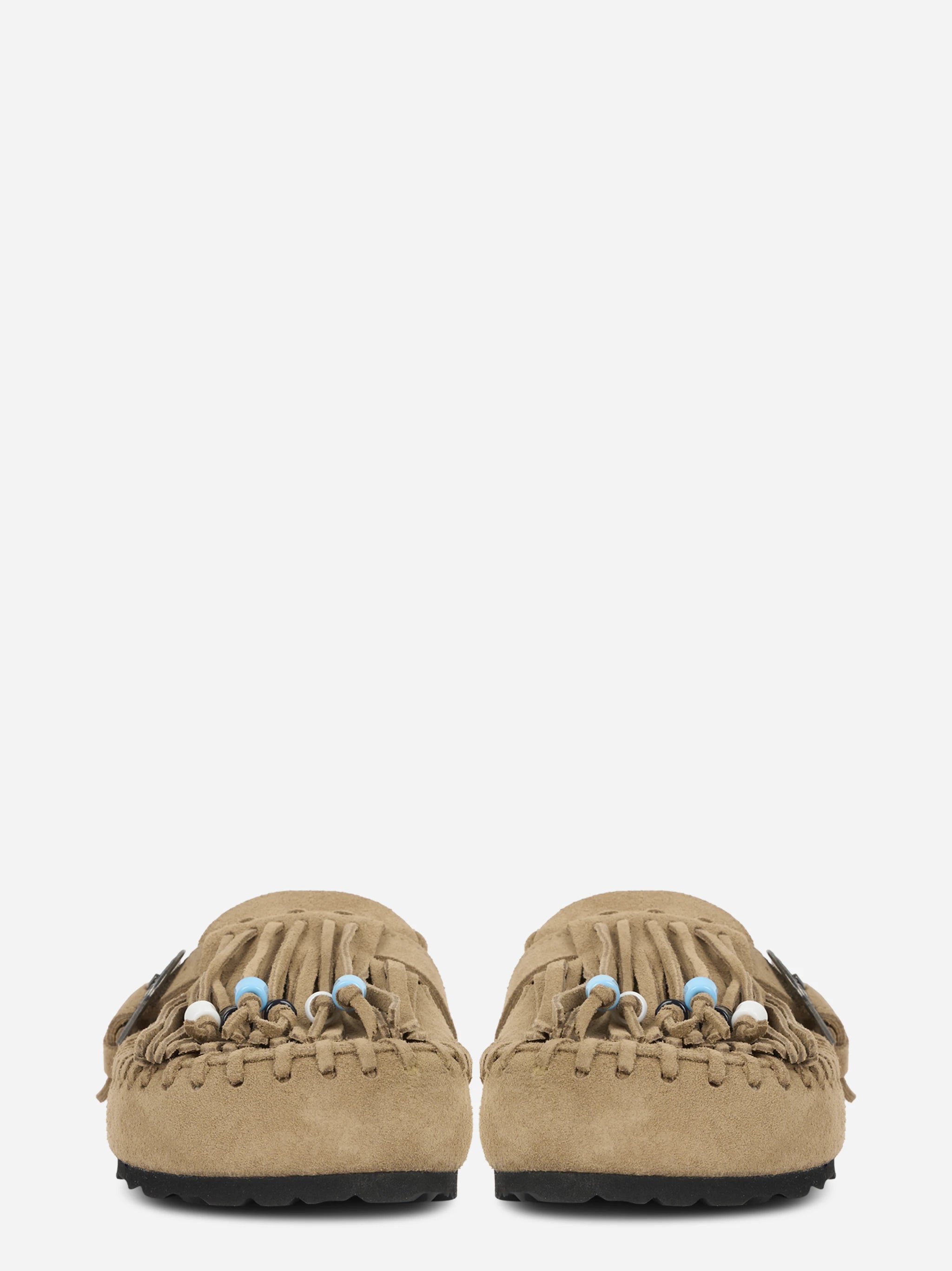 Mules Caribe in suede beige