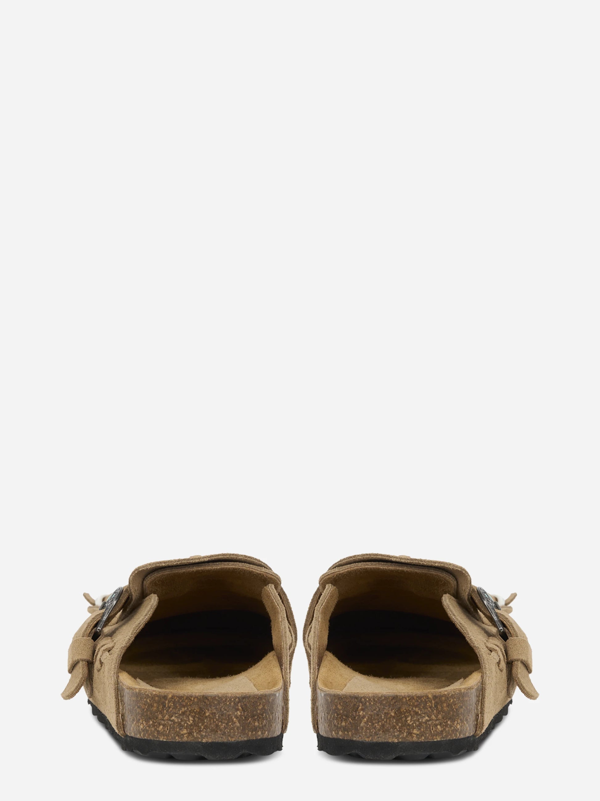 Mules Caribe in suede beige