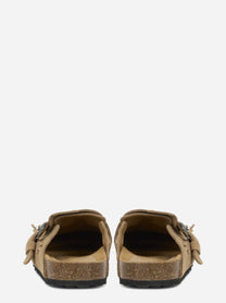 Mules Caribe in suede beige