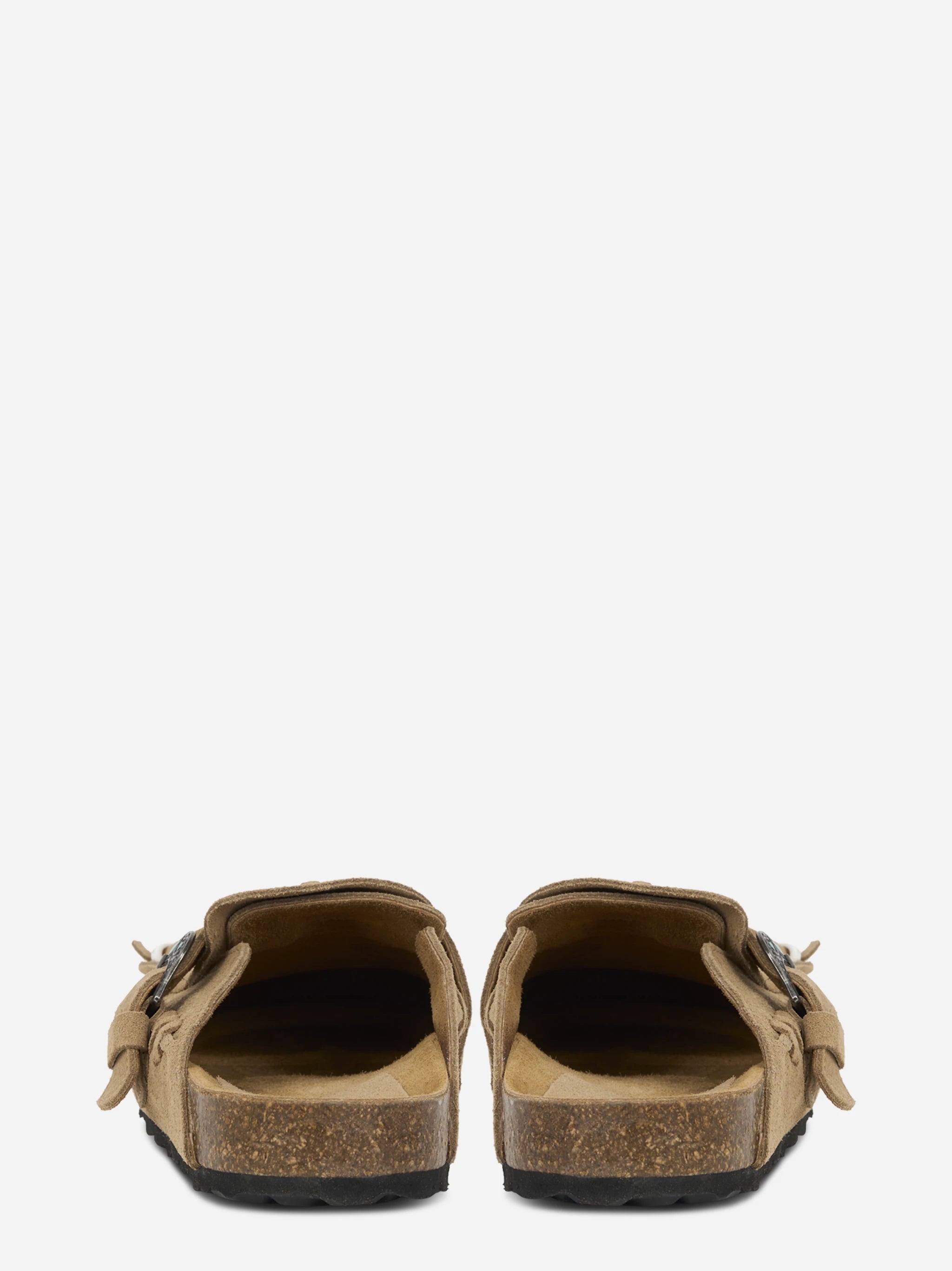 Mules Caribe in suede beige