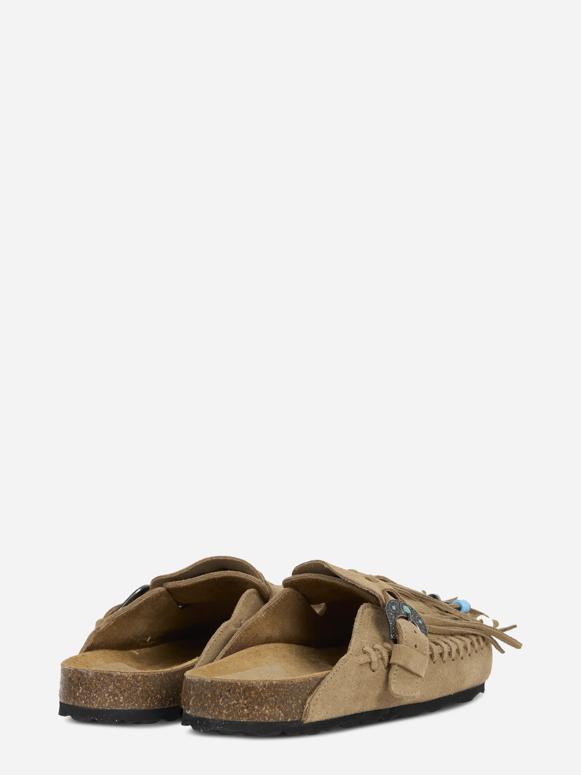 Mules Caribe in suede beige