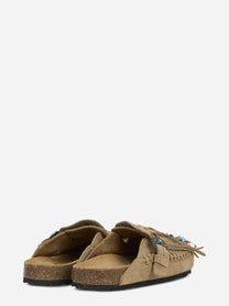 Mules Caribe in suede beige