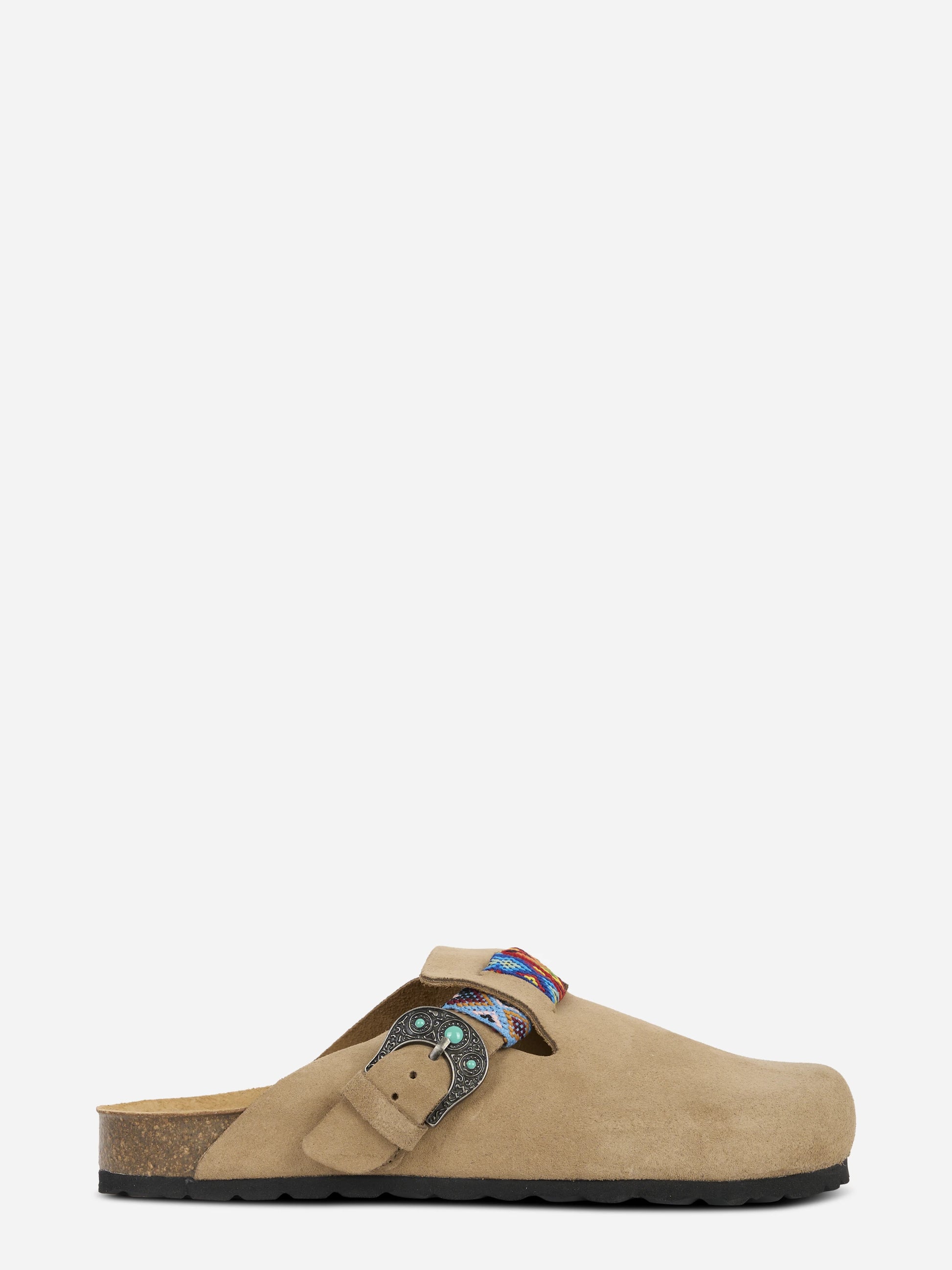 Mules Ring in suede beige