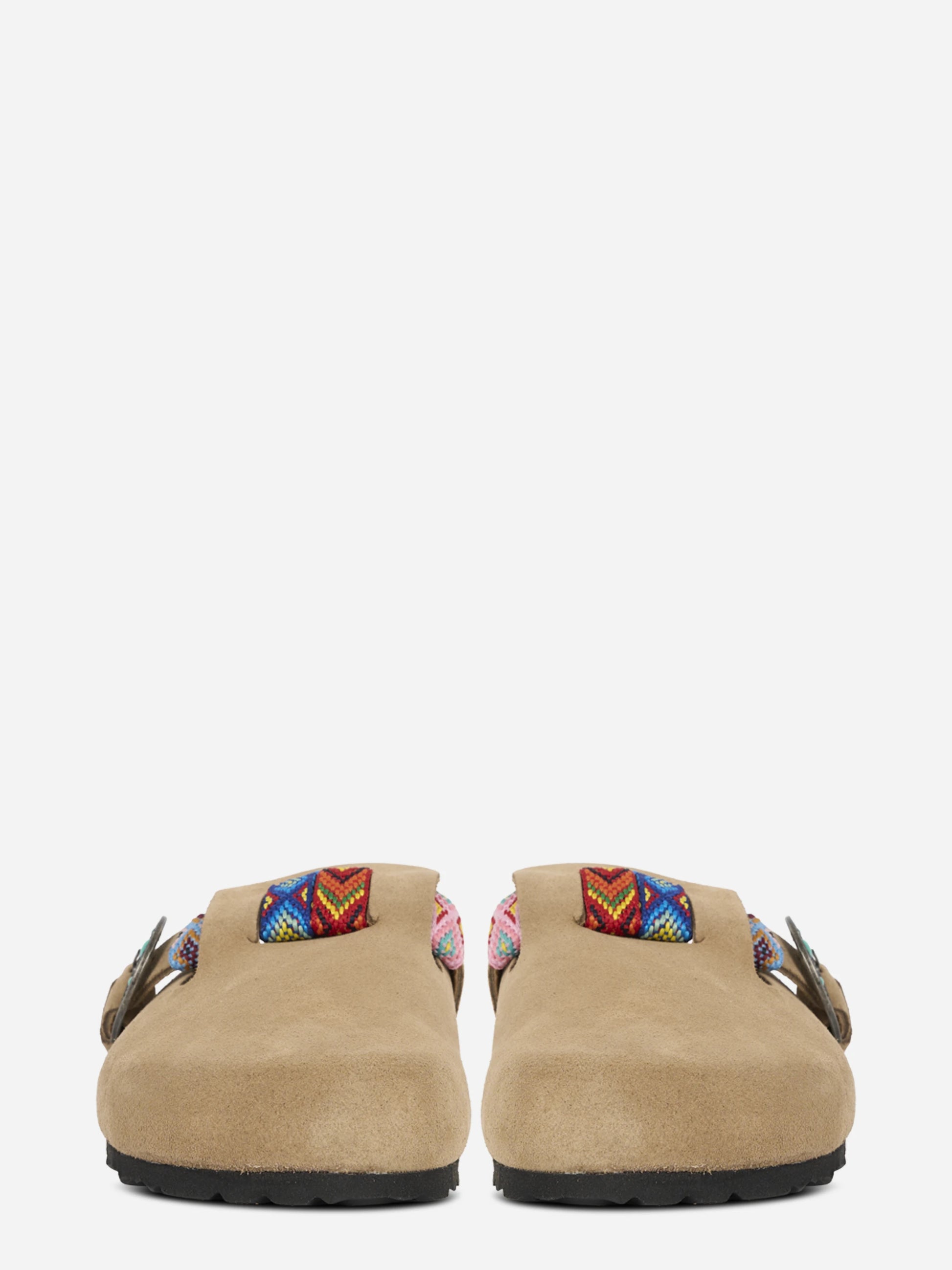 Mules Ring in suede beige