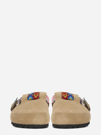 Mules Ring in suede beige