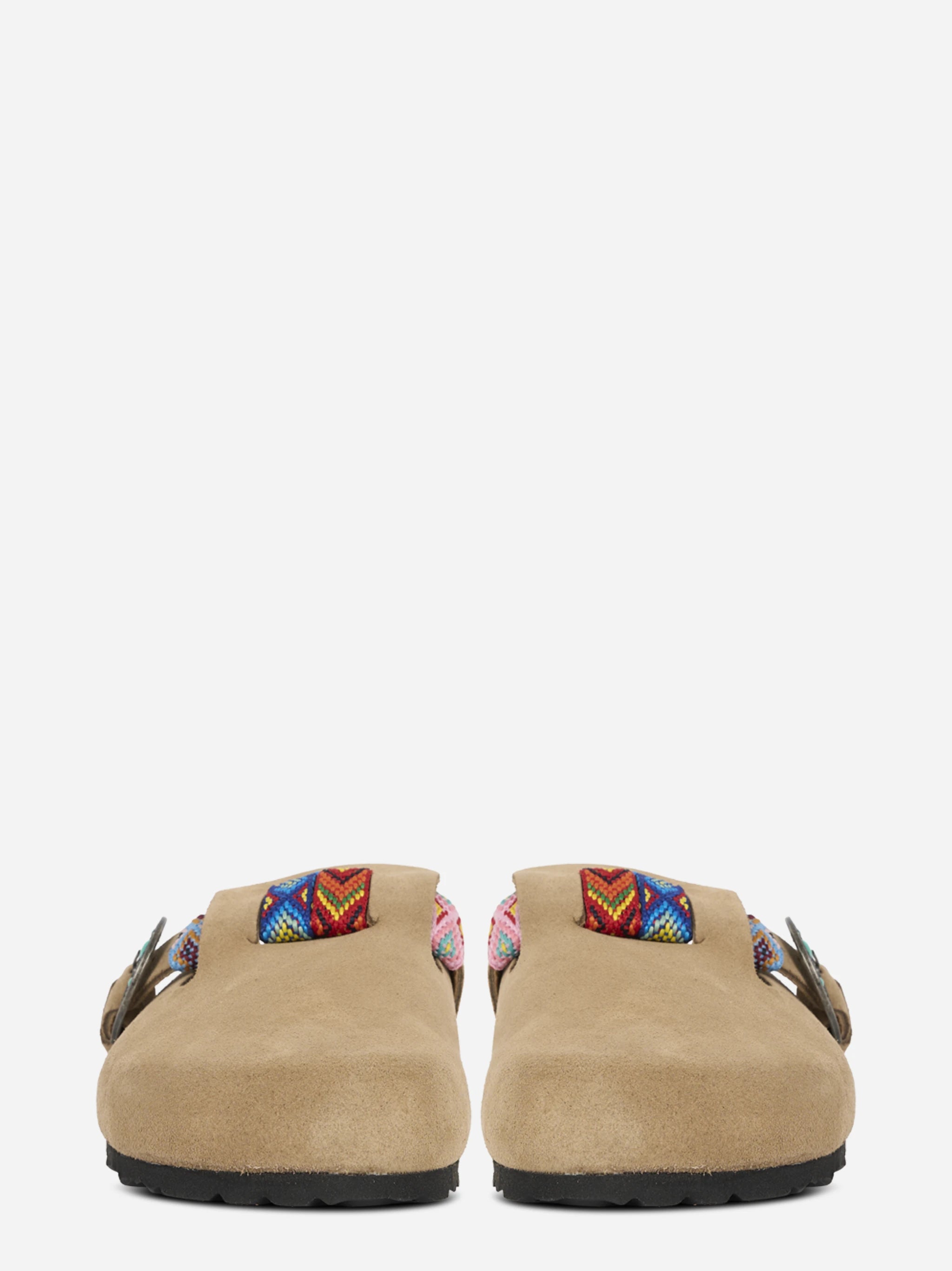 Mules Ring in suede beige
