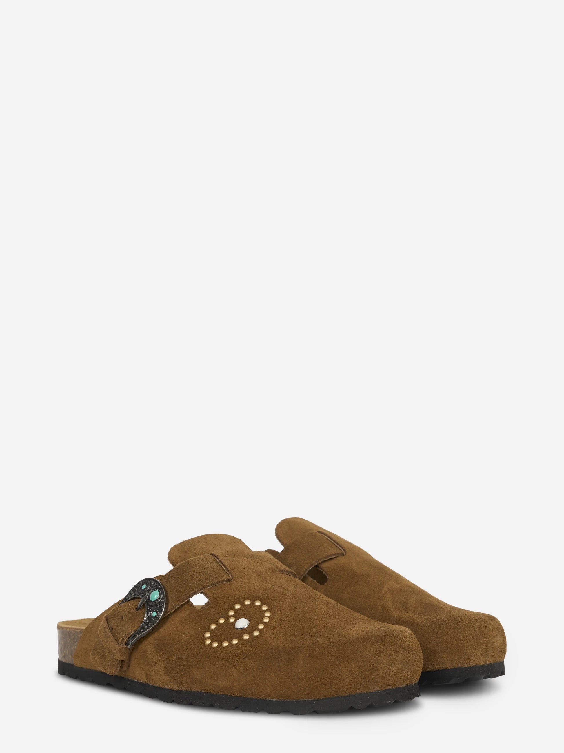 Mules Sol in suede marrone