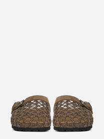 Mules Thais intrecciato marrone