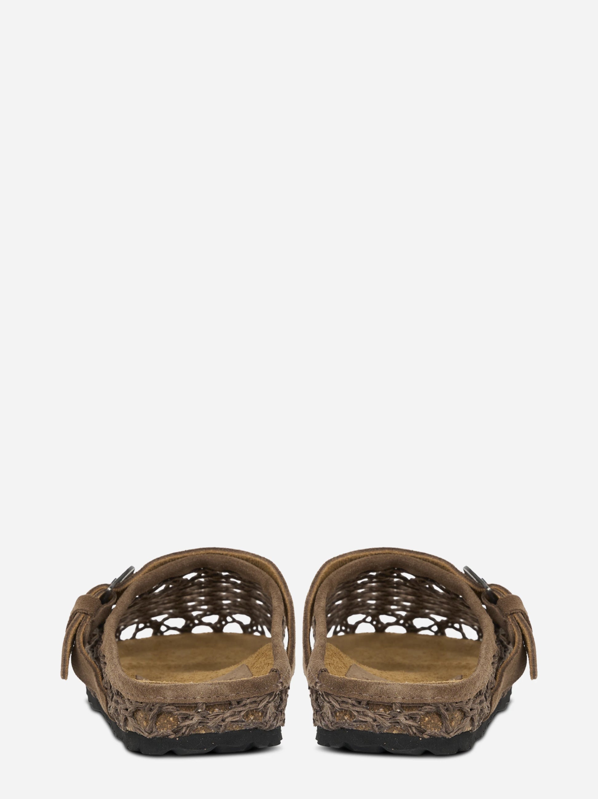 Mules Thais intrecciato marrone