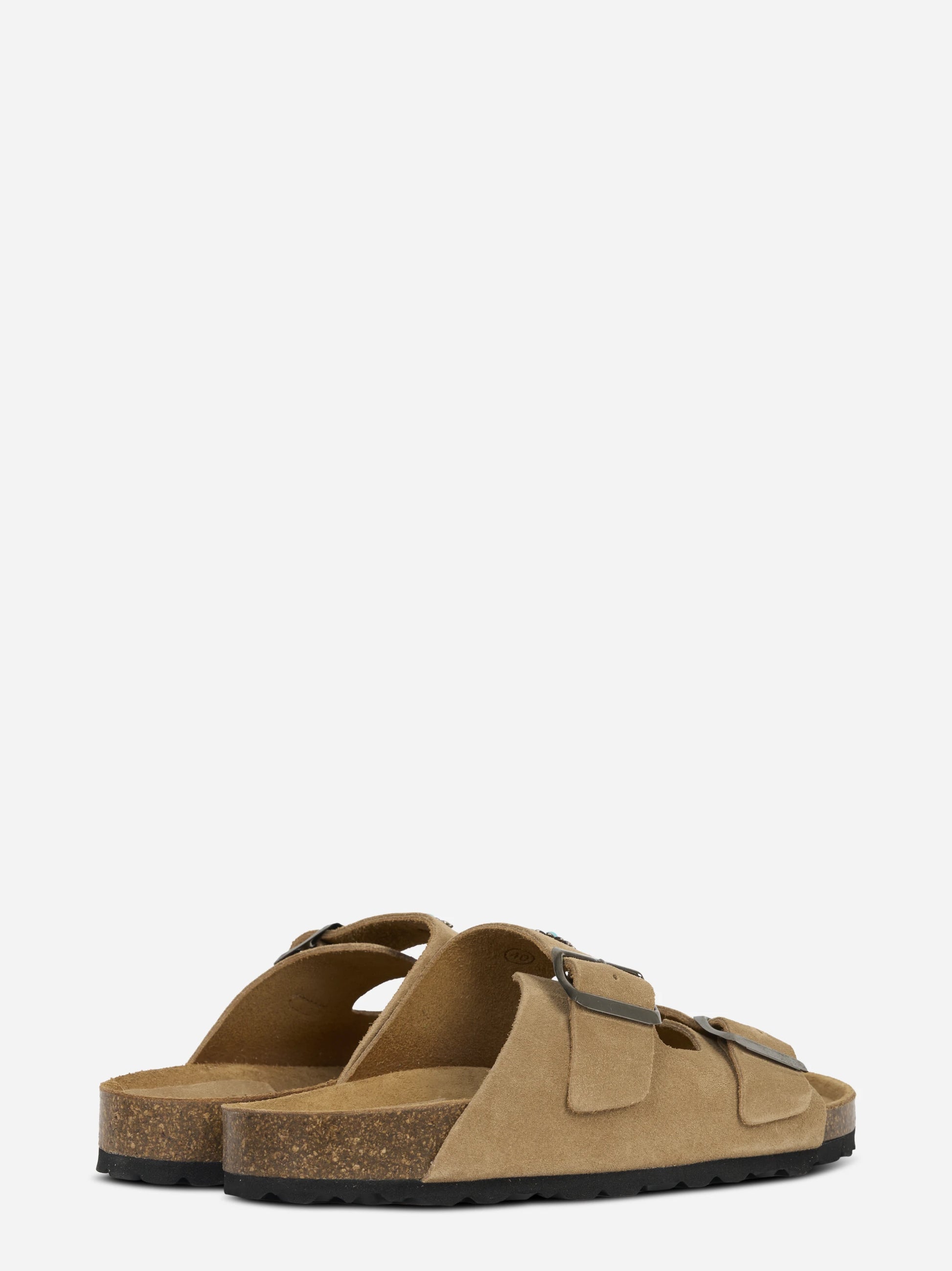 Sandalo Buckle in suede beige