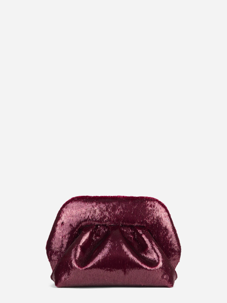 Pochette Bios Small Soft Lurex bordeaux - vista frontale