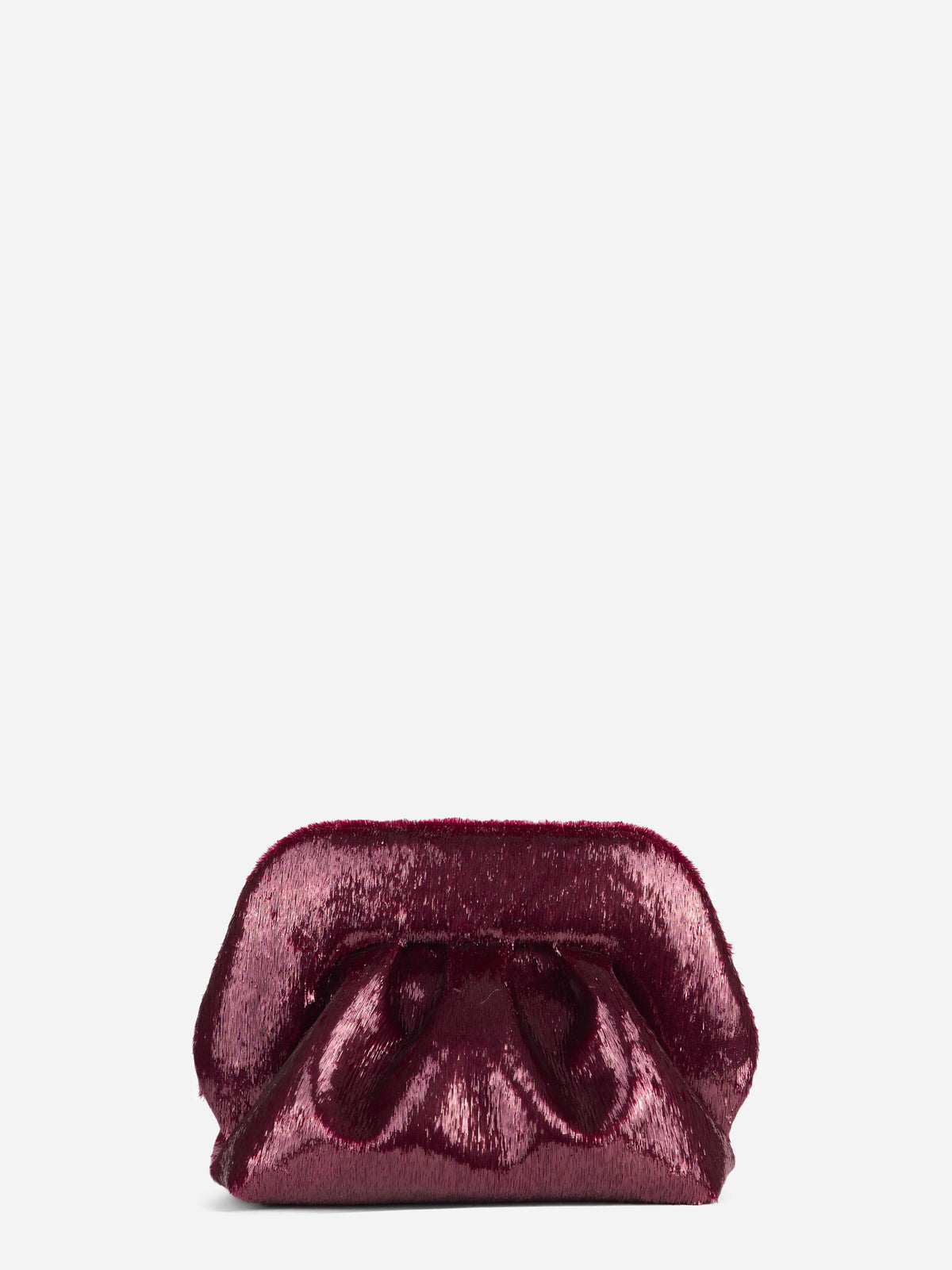 Pochette Bios Small Soft Lurex bordeaux - vista laterale
