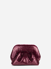 Pochette Bios Small Soft Lurex bordeaux - vista laterale