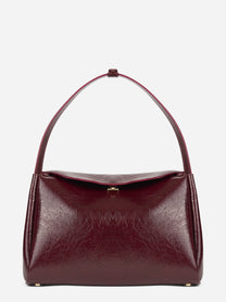 Borsa Calypso Trunk in pelle vegana bordeaux - vista frontale