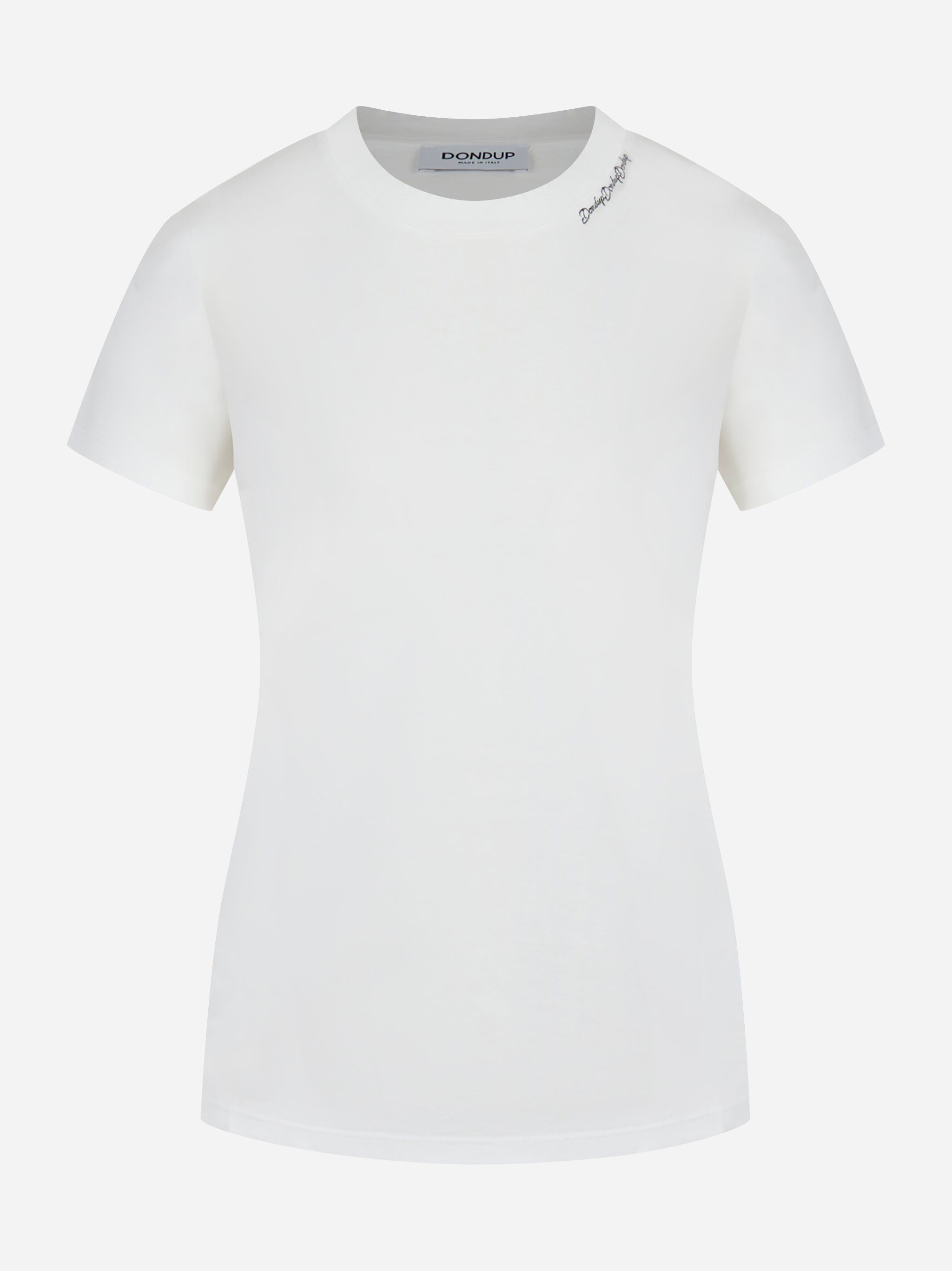 Dondup T-shirt girocollo regular in jersey Bianco