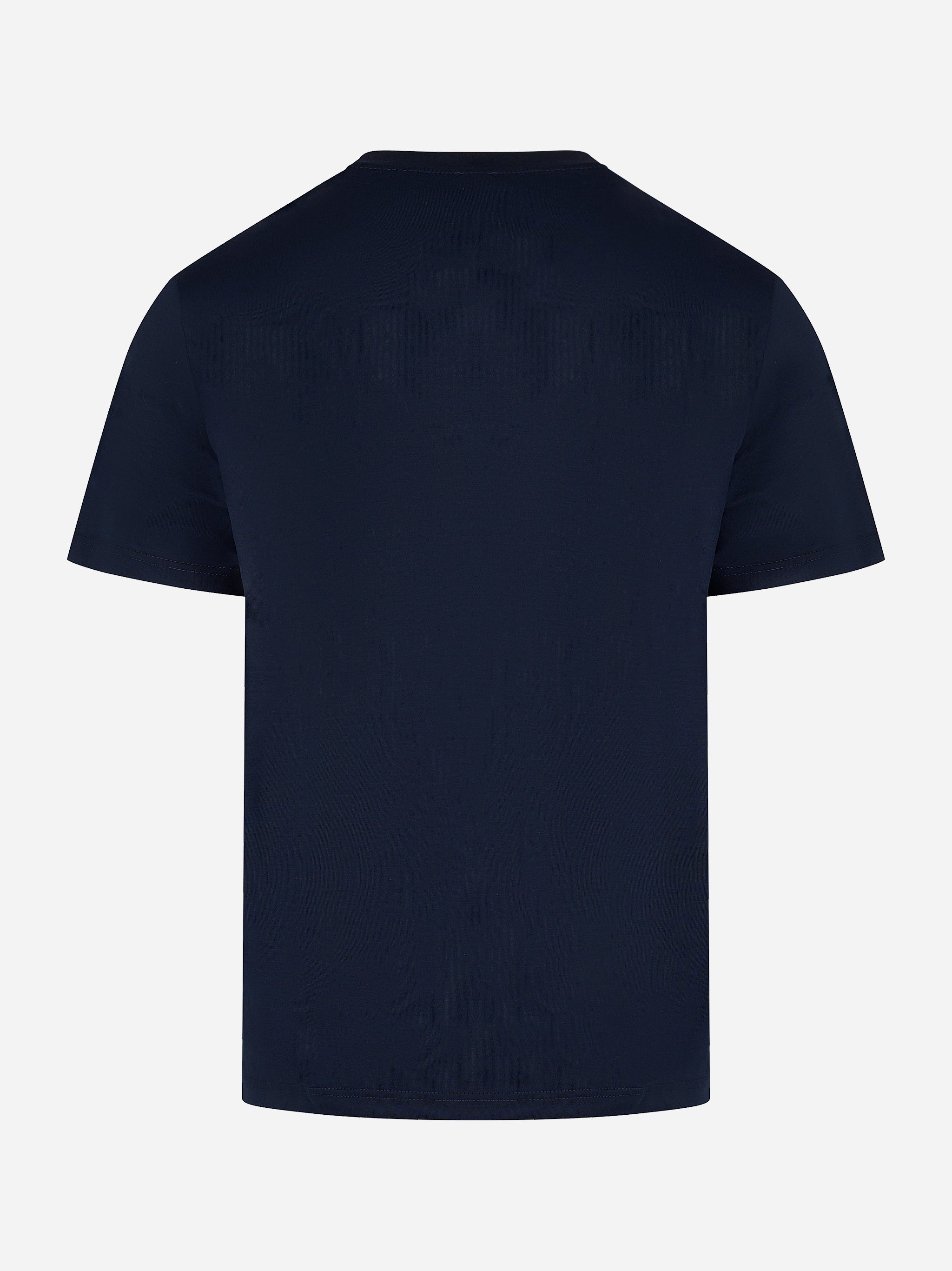 T-shirt in cotone blu navy con logo tono su tono Dondup - retro