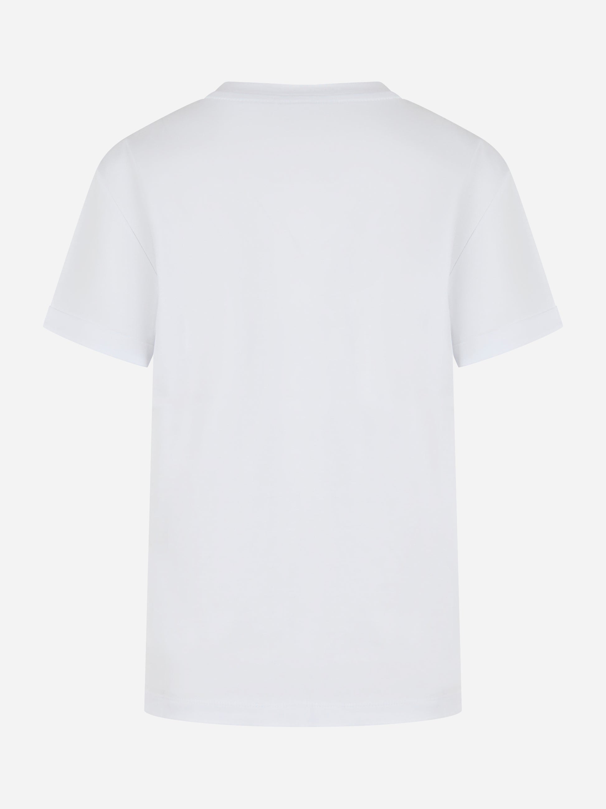 T-shirt Dondup bianca semplice, vista posteriore