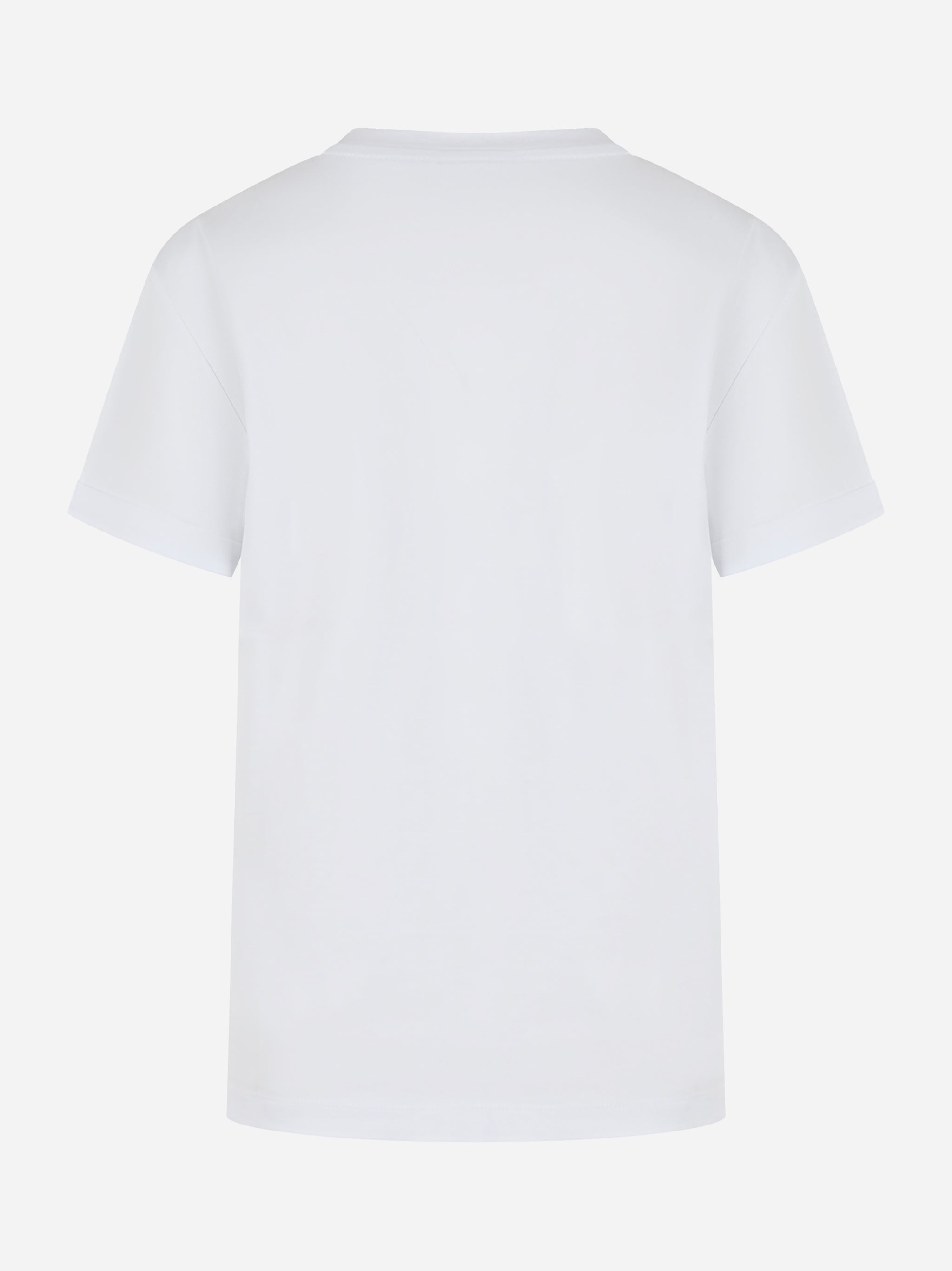 T-shirt Dondup bianca semplice, vista posteriore