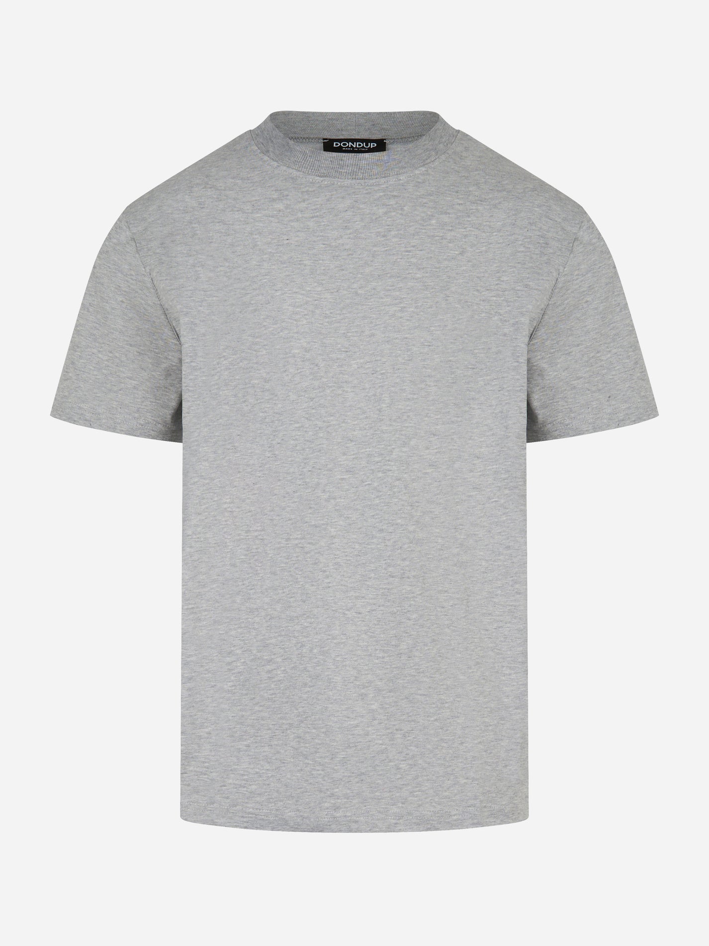 T-shirt Dondup grigia in cotone con logo D sul retro - fronte