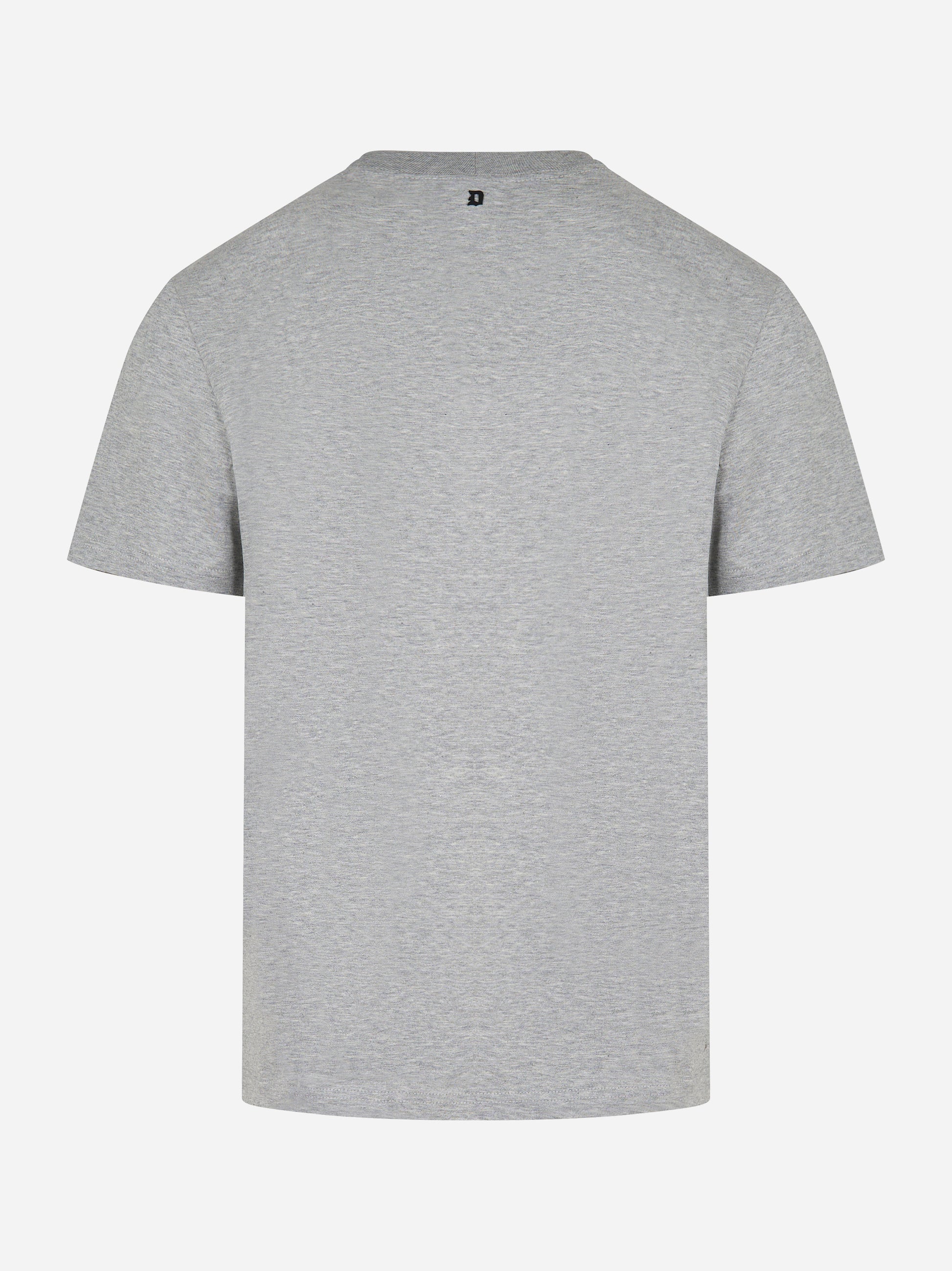 T-shirt Dondup grigia in cotone con logo D sul retro - retro