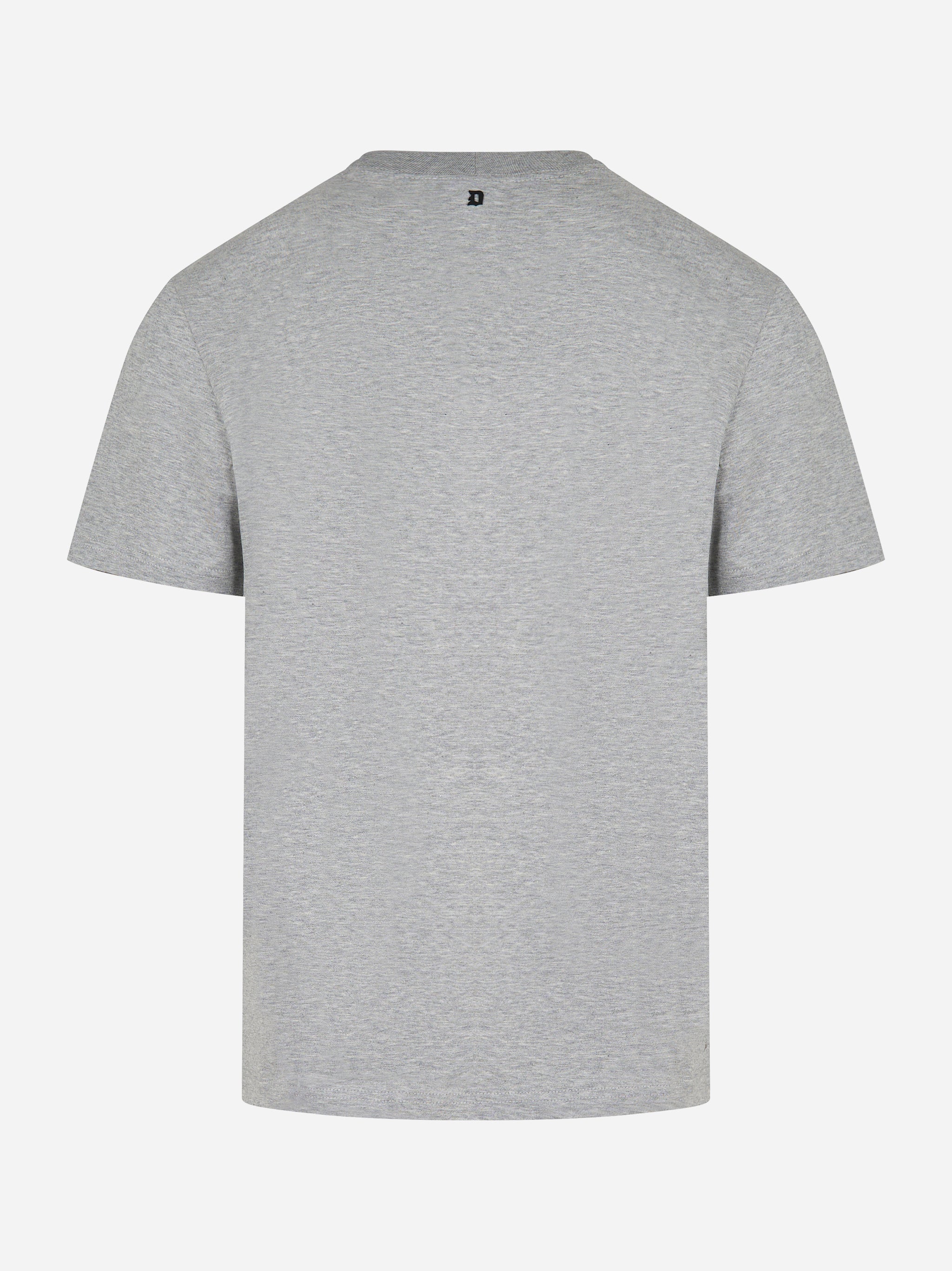 T-shirt Dondup grigia in cotone con logo D sul retro - retro