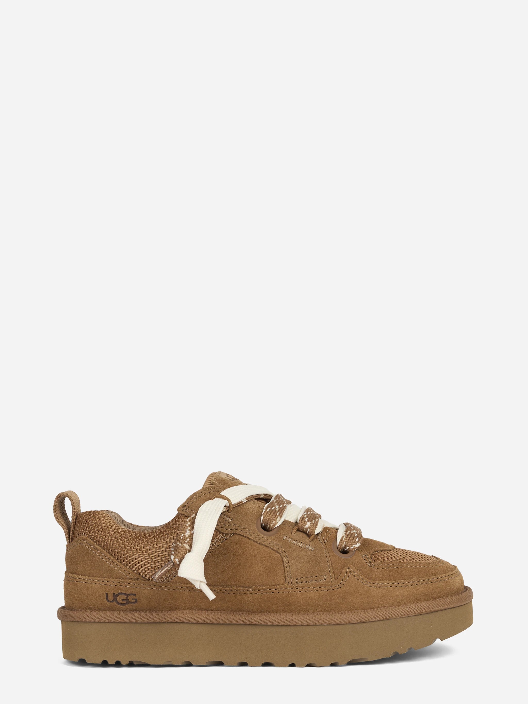Sneaker Lo Lowmel in camoscio Chestnut - vista laterale