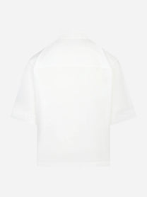 Camicia manica corta in cotone bianco Nelson