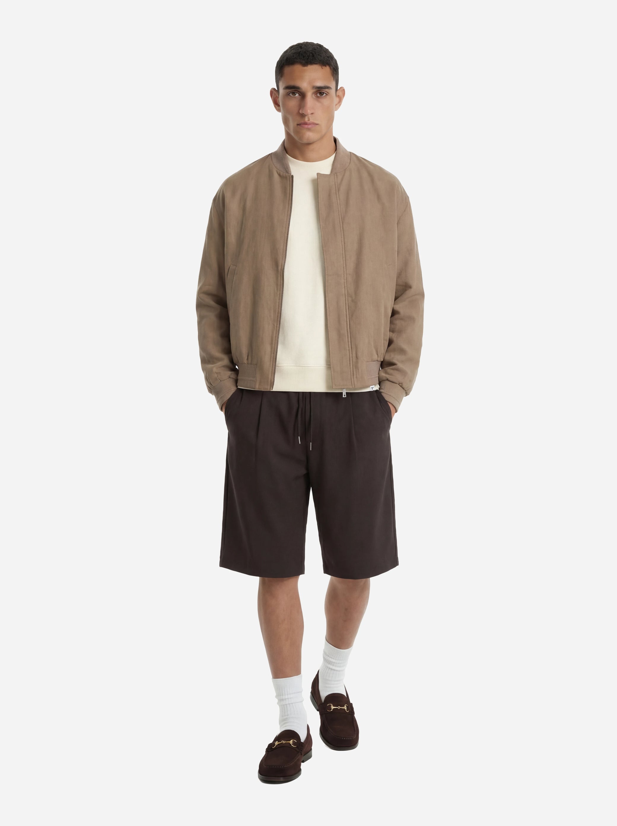 Bomber in misto lino Kobe