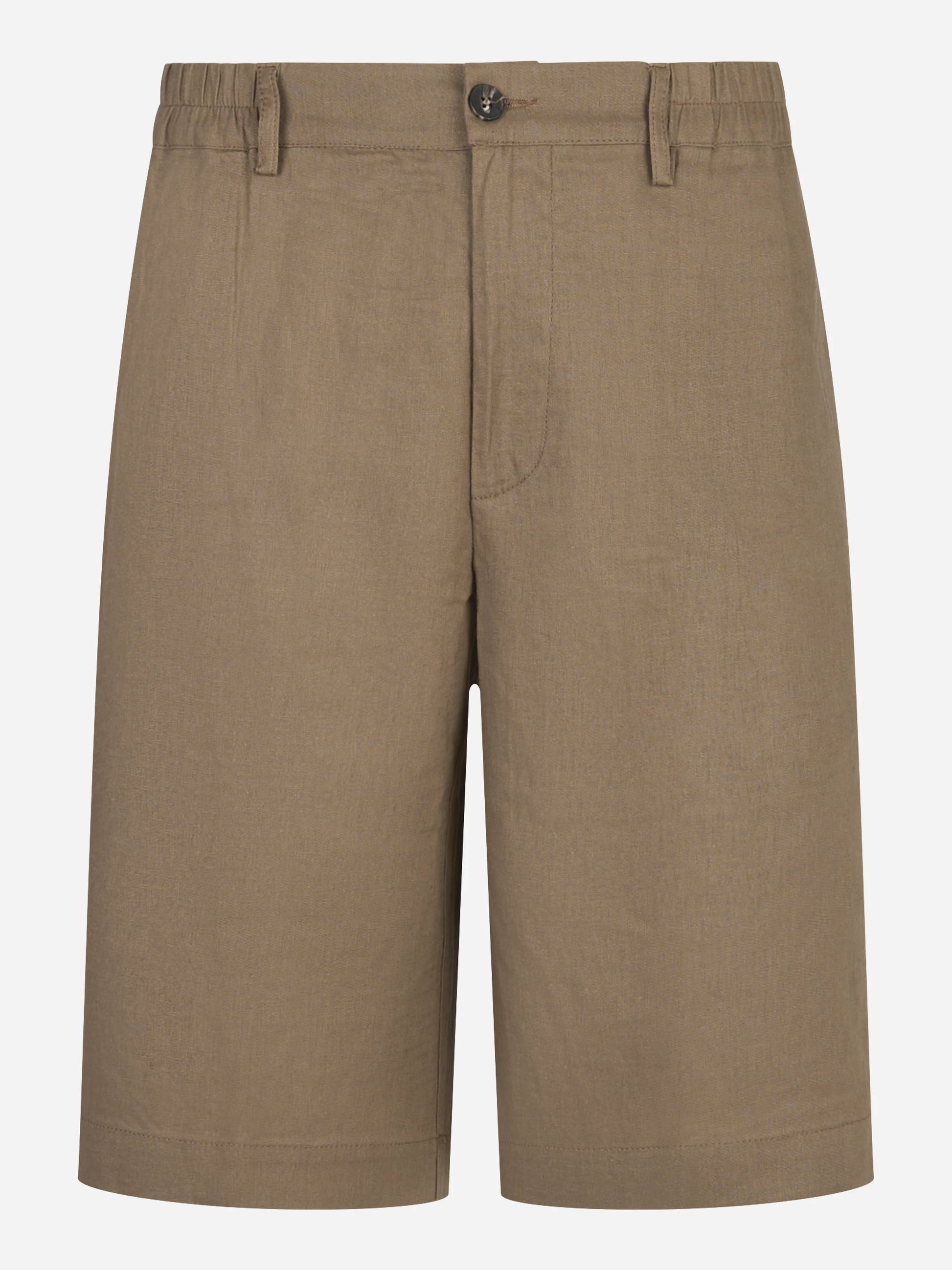 Shorts Curico beige in lino e viscosa