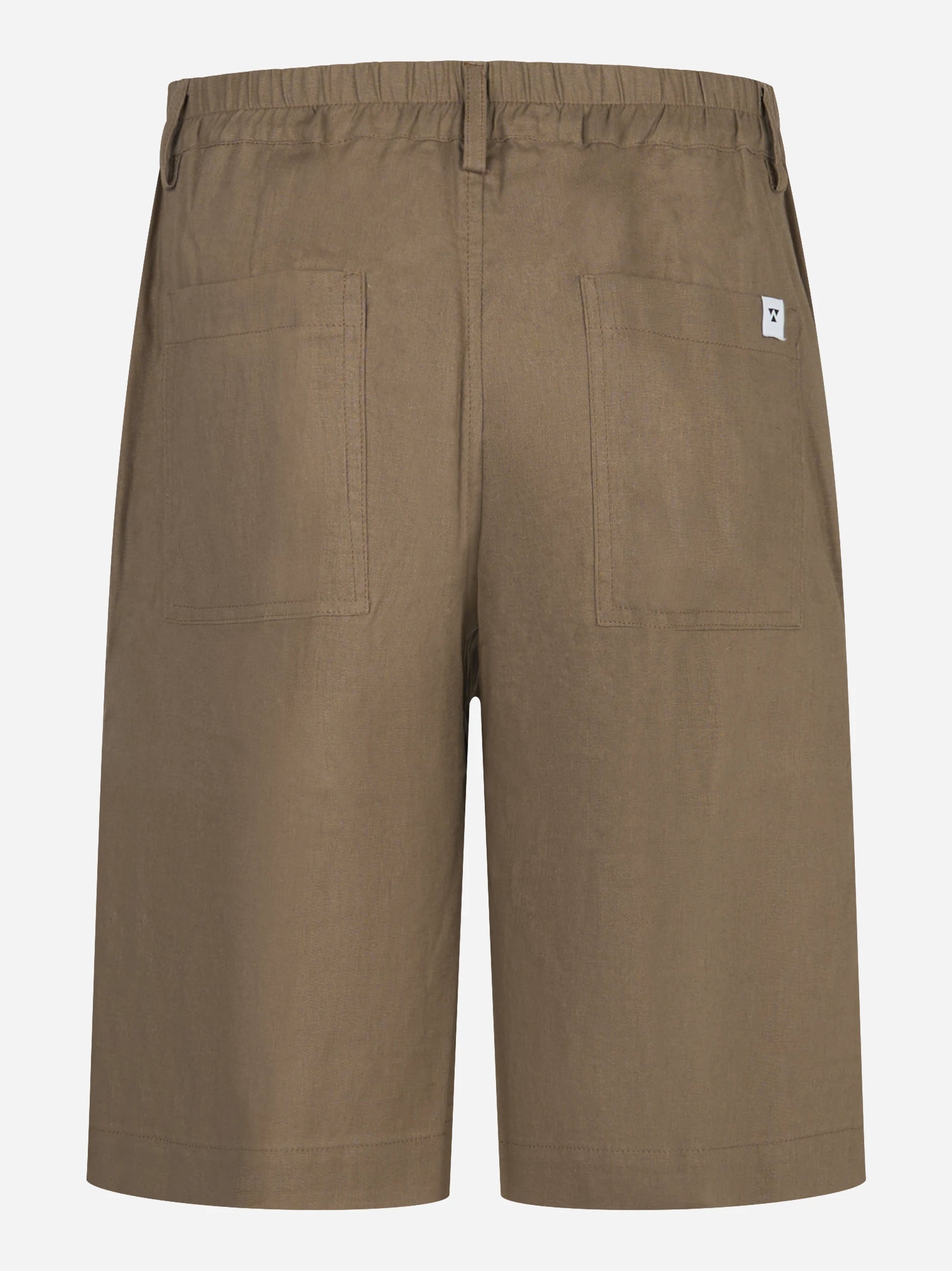 Shorts Curico beige in lino e viscosa