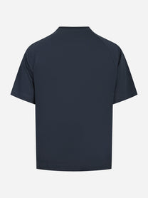 T-shirt in cotone con spalla raglan blu Lienz
