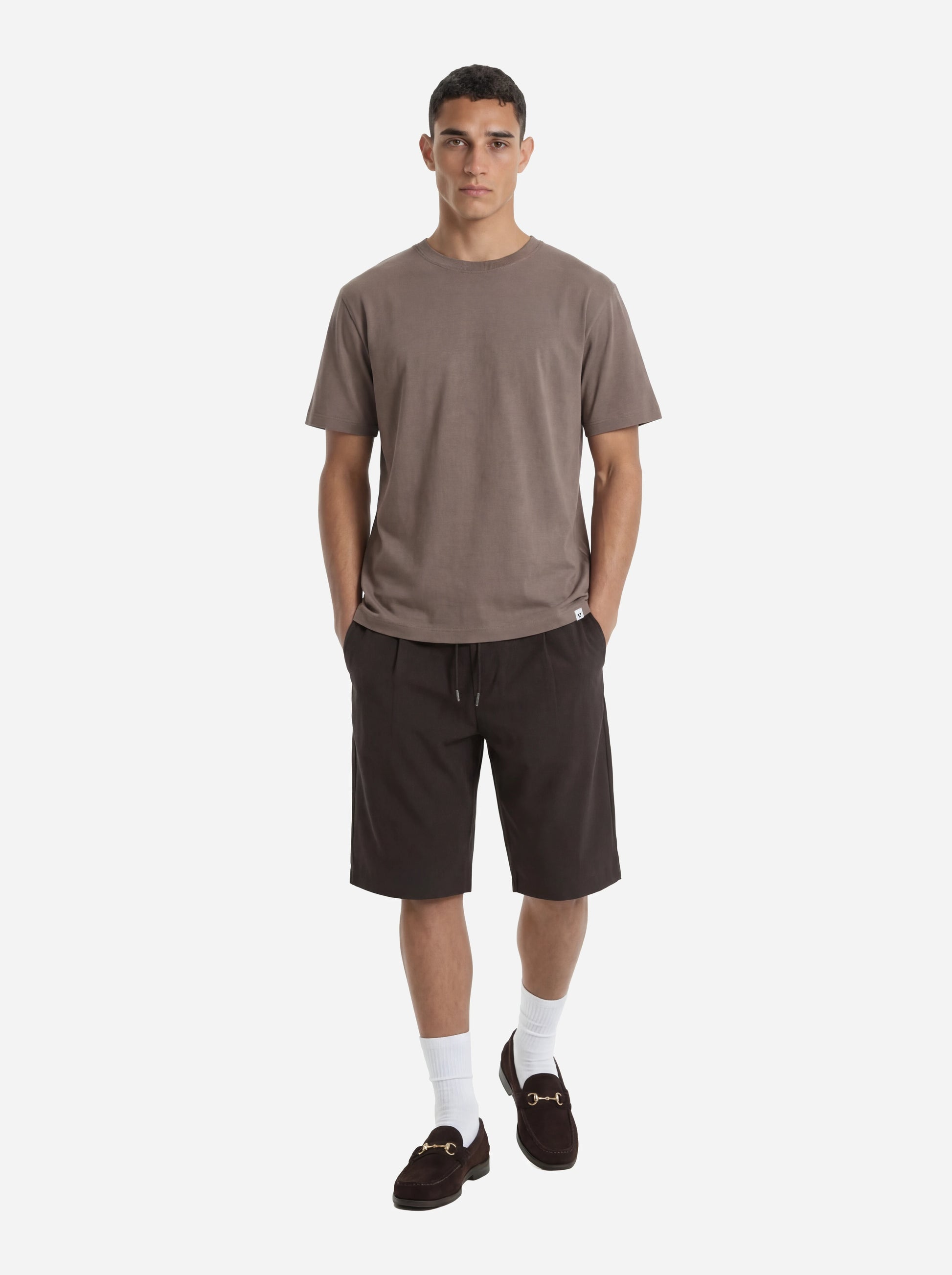 T-shirt girocollo marrone Toledo